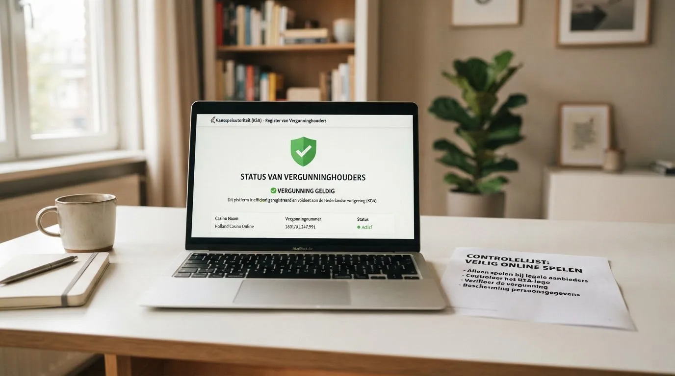 Een Ksa-vergunning en een lijst met vergunde Nederlandse casino's