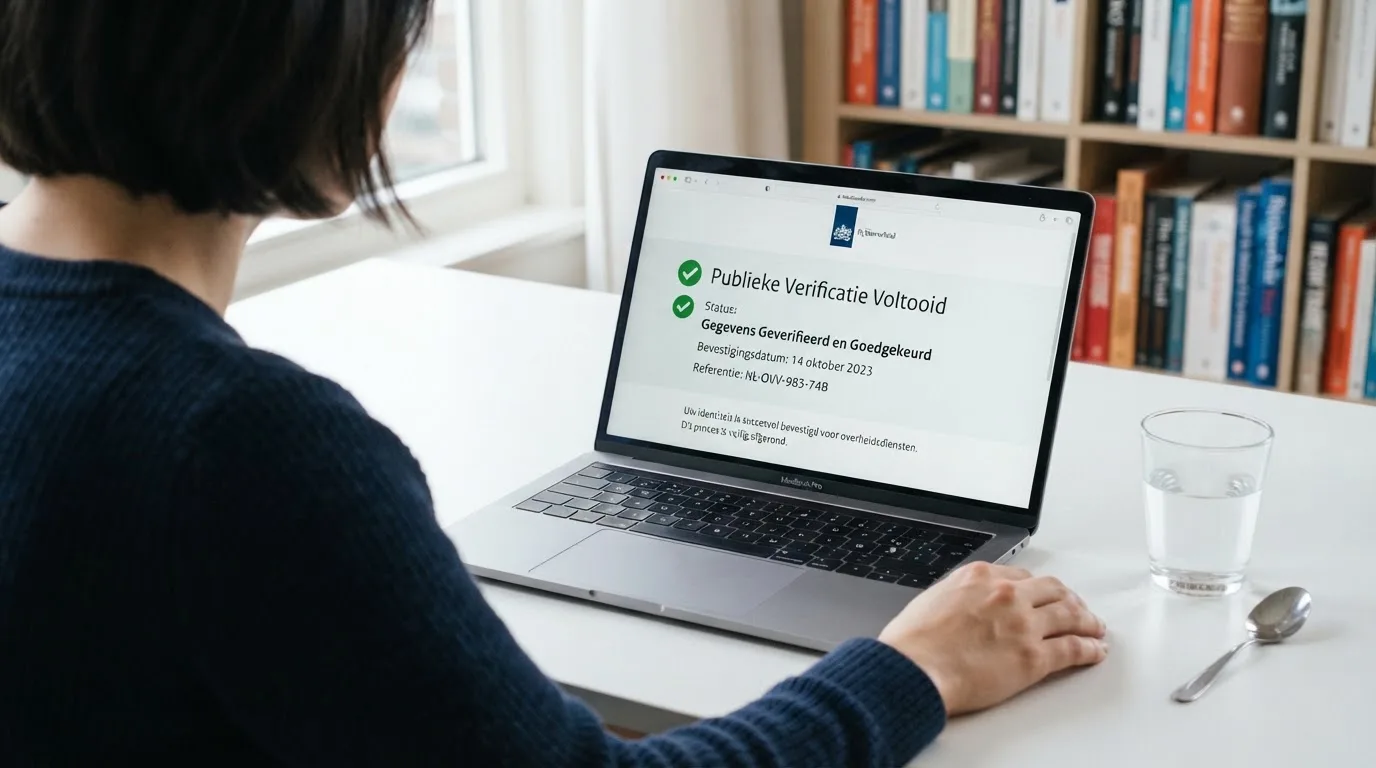Een screenshot van het openbare KSA-vergunningenregister met een vergunningdetailpagina
