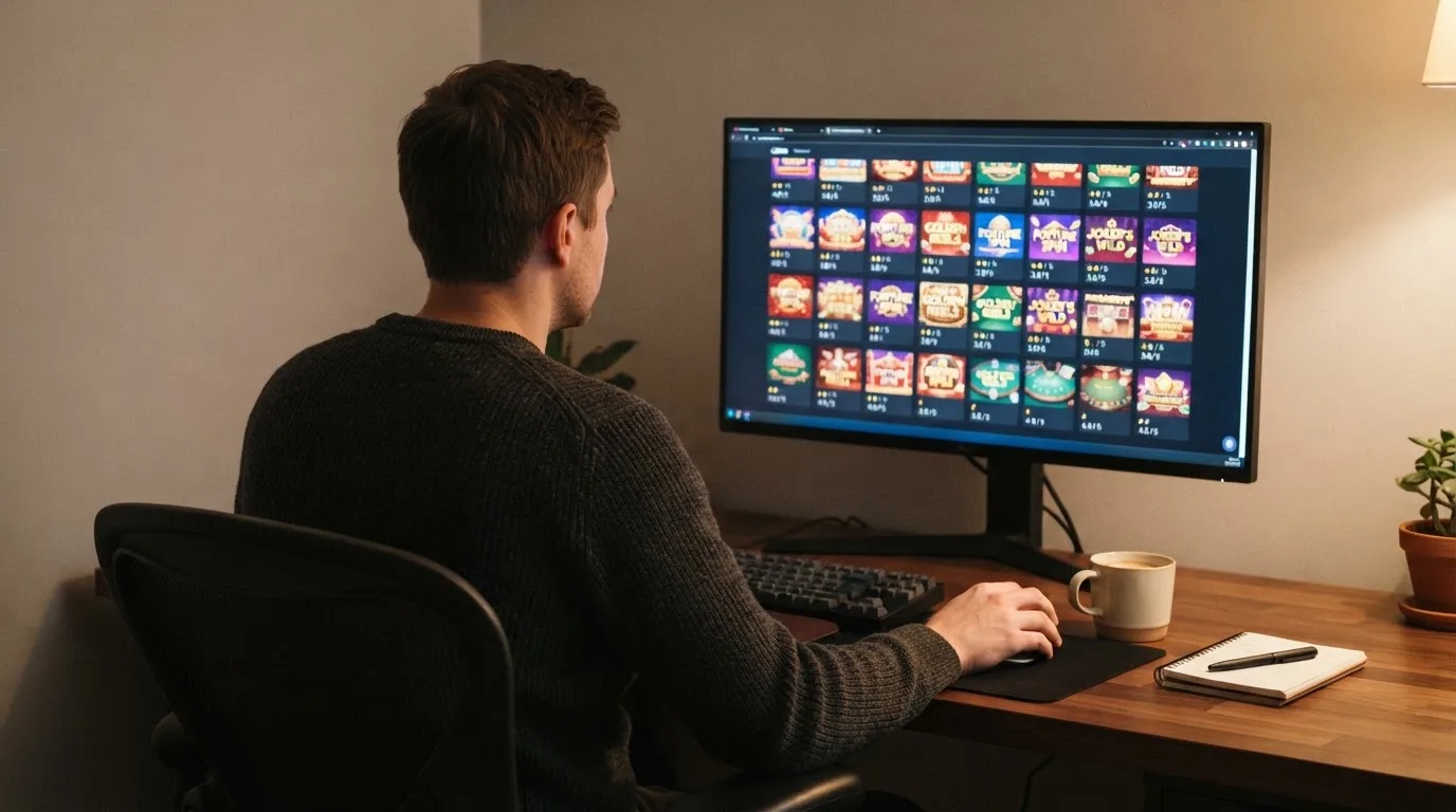 Een overzichtelijke vergelijking van Nederlandse online casino-logo's op een rij, met daaronder visuele indicatoren voor RTP-score, bonusaanbod en Ksa-keurmerk