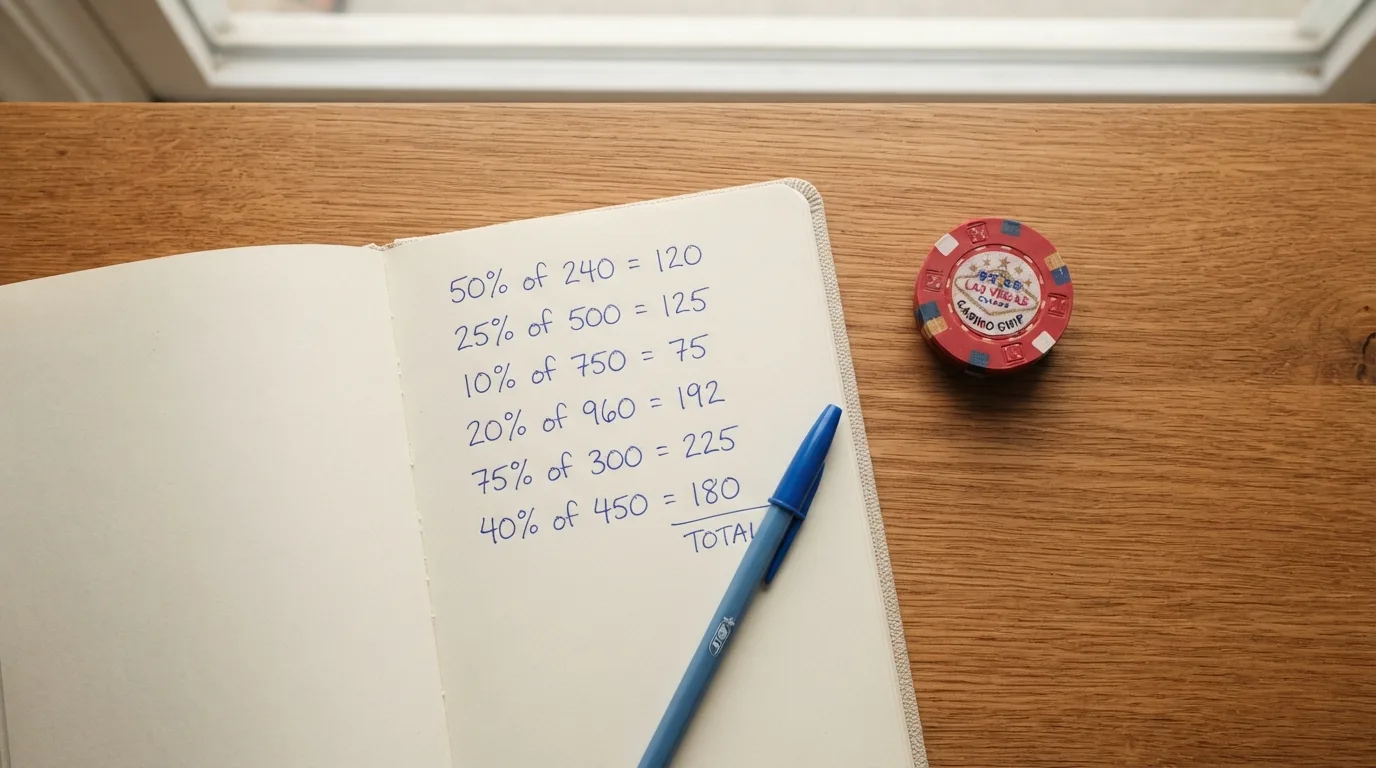 Tabel die tien buitenlandse casino's met welkomstbonus en rondspeelvoorwaarde naast elkaar zet